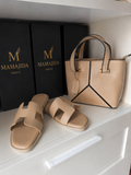 Pack MAMAJIDA Beige – Sac & Sandales